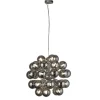 Pendelleuchte Rauchglas Ø 51 cm 27x G9 Grau Chrom CARTER