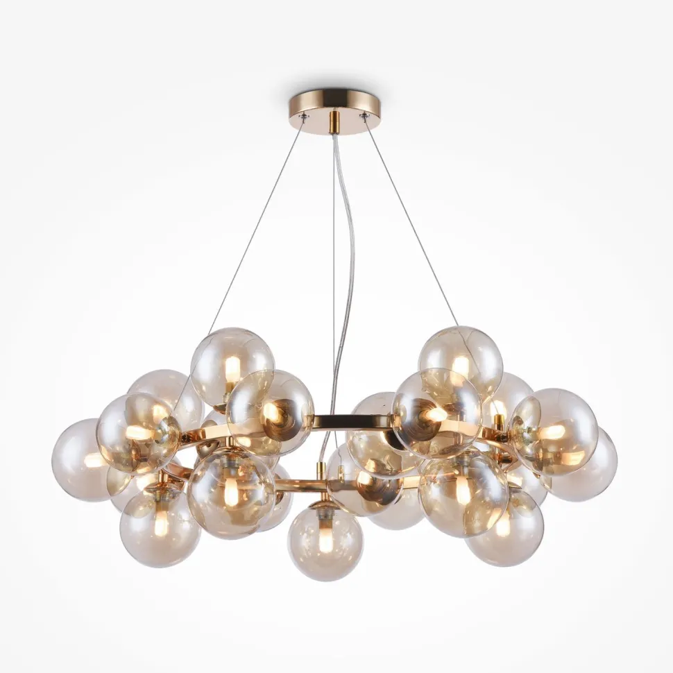 Pendelleuchte Rauchglas Metall G9 69 cm breit Modern