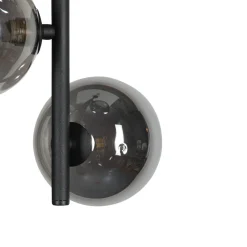 Pendelleuchte Rauchglas Metall B: 23 cm Kugelschirme