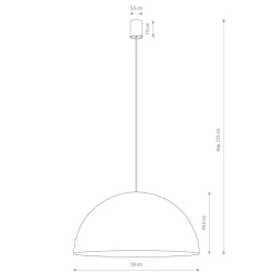Pendelleuchte rund Ø 50 cm Braun matt Metall 4x GX53