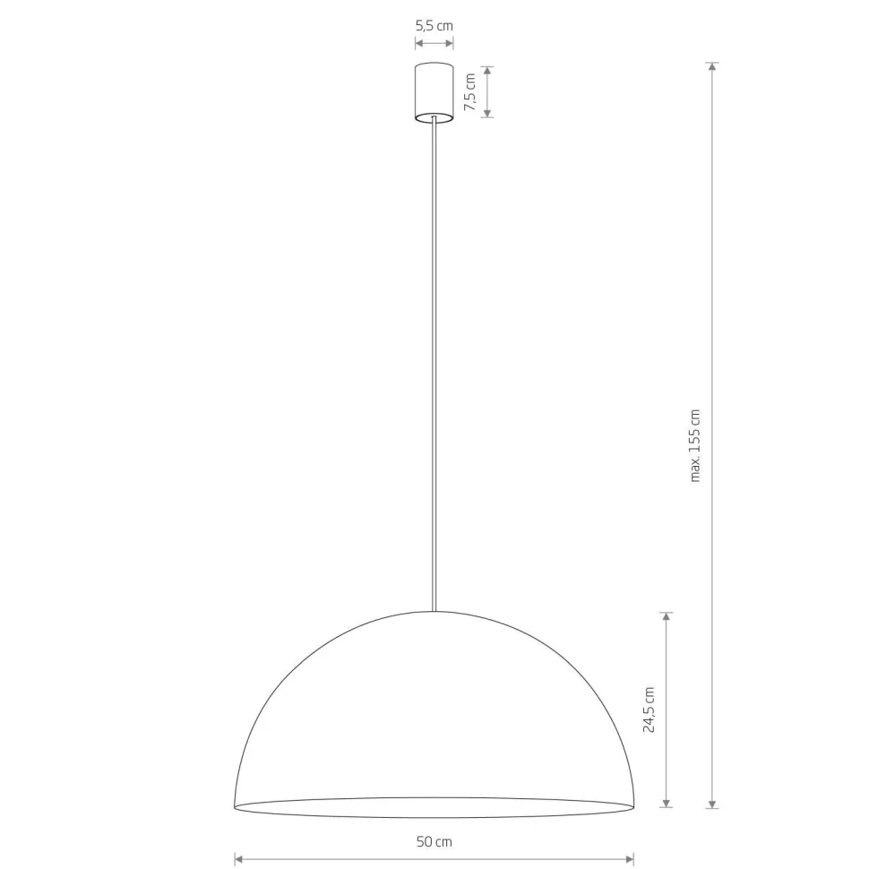 Pendelleuchte rund Ø 50 cm Braun matt Metall 4x GX53