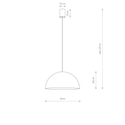 Pendelleuchte rund Ø 33 cm Braun matt Metall GX53