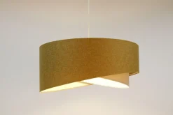 Pendelleuchte rund Ø 60 cm E27 Beige Creme Stoff verstellbar