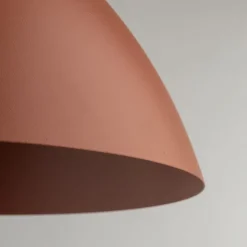 Pendelleuchte rund Ø 34 cm H: max. 165 cm Rot Metall E27