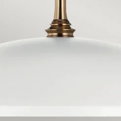 Pendelleuchte rund Ø 50,8 cm Metall E27 Vintage Weiß Bronze