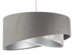 Pendelleuchte rund D: 50 cm Stoff Velours Optik KARIM