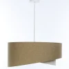 Pendelleuchte rund D: 40 cm E27 Beige Creme verstellbar