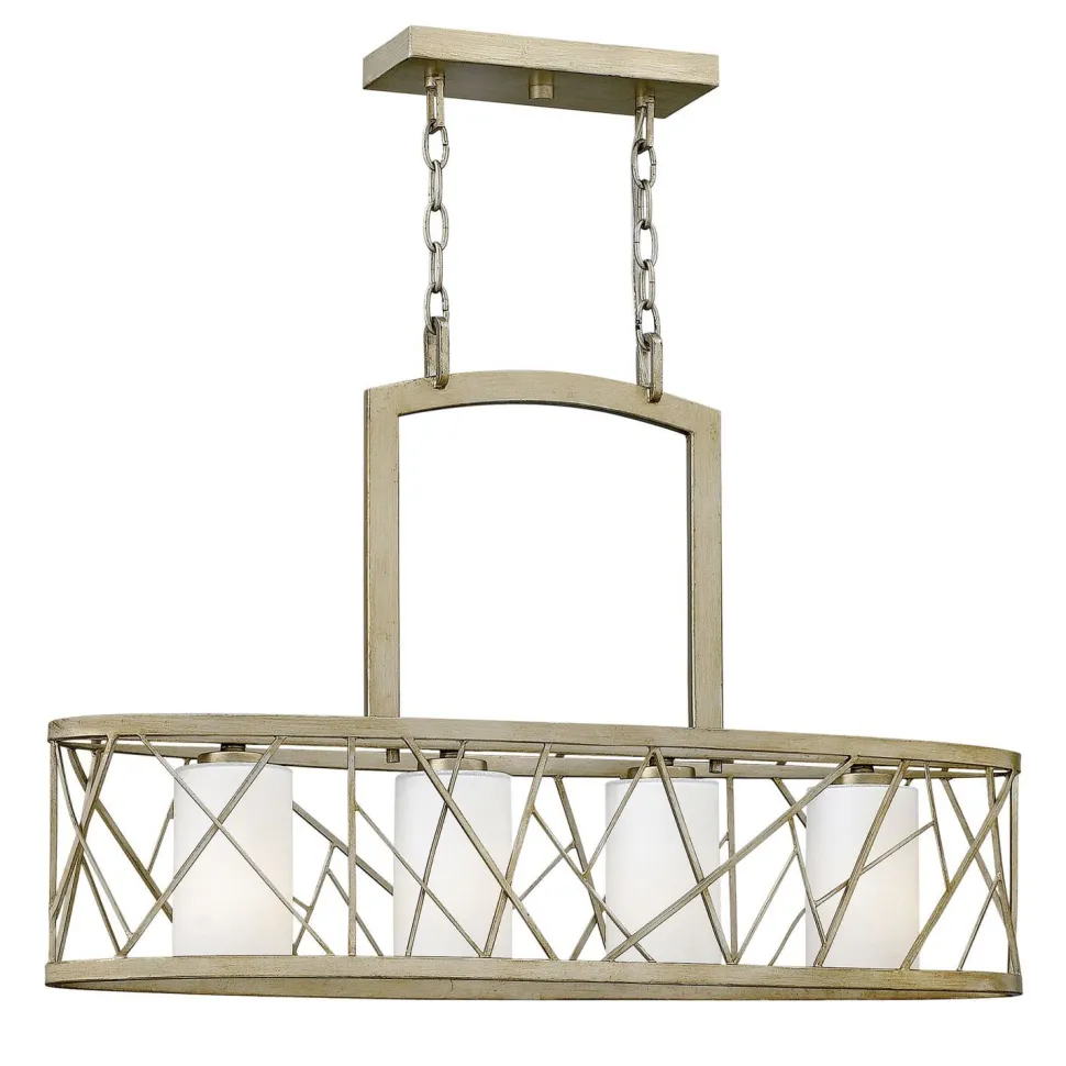 Pendelleuchte RYAN Blattsilber L81cm kürzbar Lampe