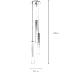 Pendelleuchte Schwarz Aluminium 3-flammig Modern Design