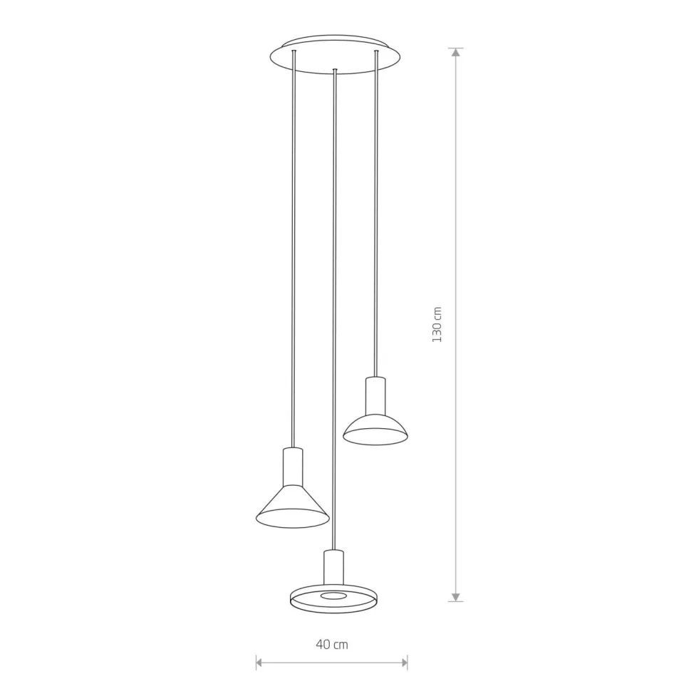 Pendelleuchte Schwarz 3-flammig GU10 Metall verstellbar