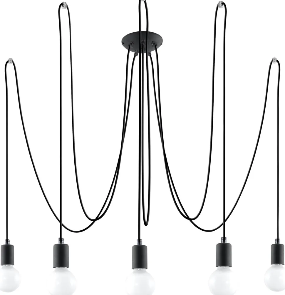 Pendelleuchte Schwarz flexibel verstellbar bis 3 m