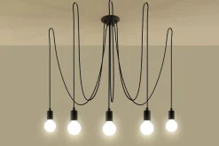 Pendelleuchte Schwarz flexibel verstellbar bis 3 m