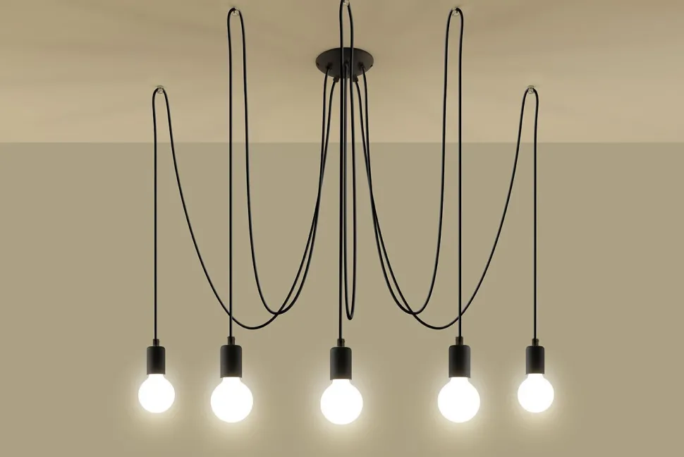 Pendelleuchte Schwarz flexibel verstellbar bis 3 m