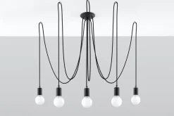 Pendelleuchte Schwarz flexibel verstellbar bis 3 m