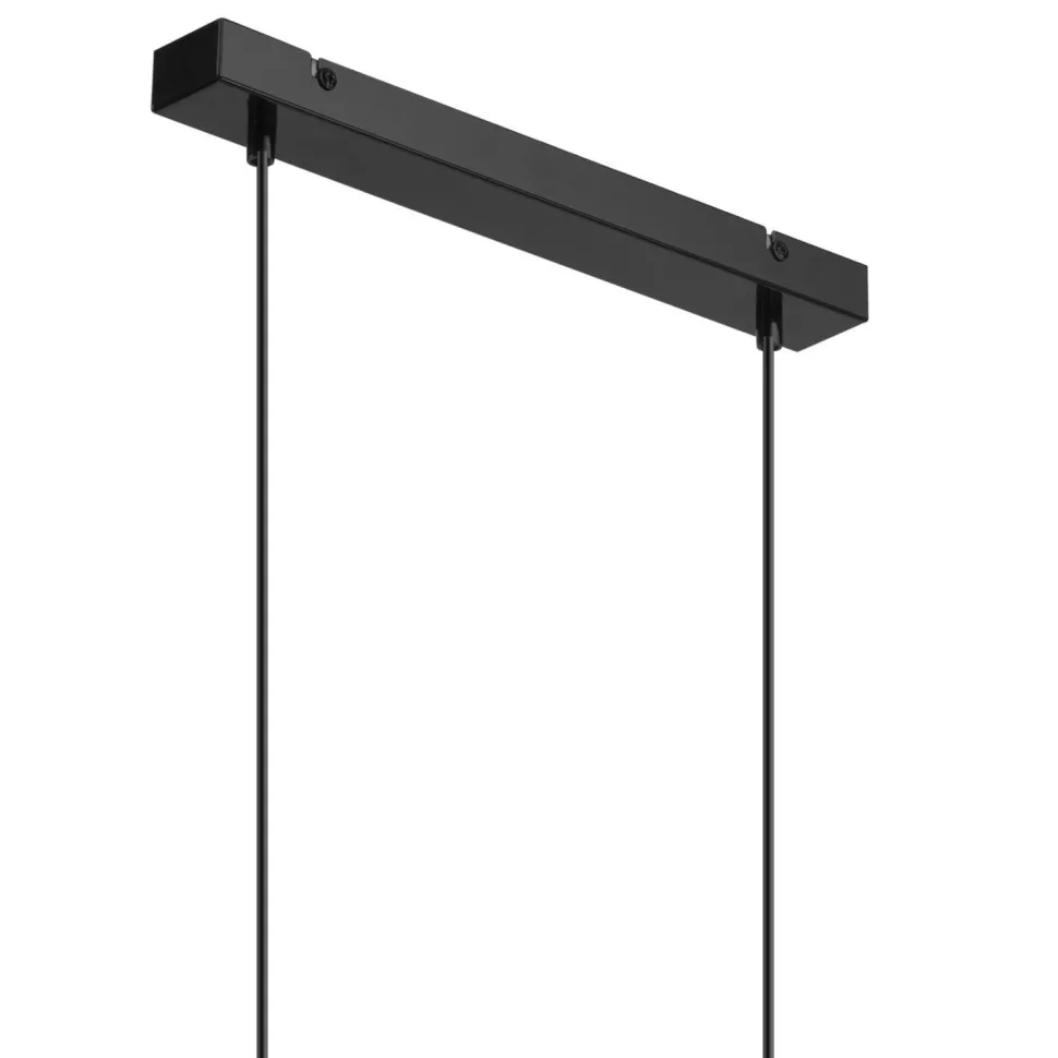 Pendelleuchte Schwarz Gold B: 40 cm Metall 2-flammig E27