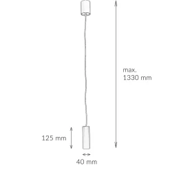 Pendelleuchte Schwarz GU10 R35 Ø 4 cm Metall Modern
