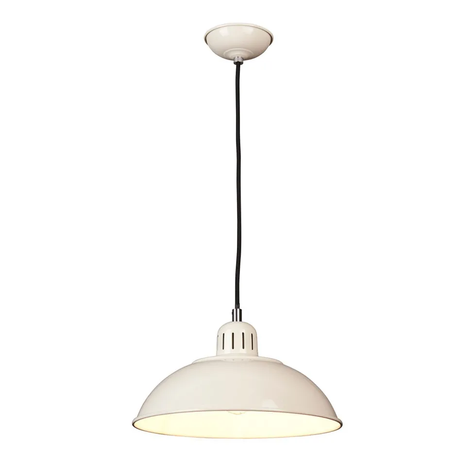 Pendelleuchte SECRETER Creme Ø30cm Bauhaus Lampe