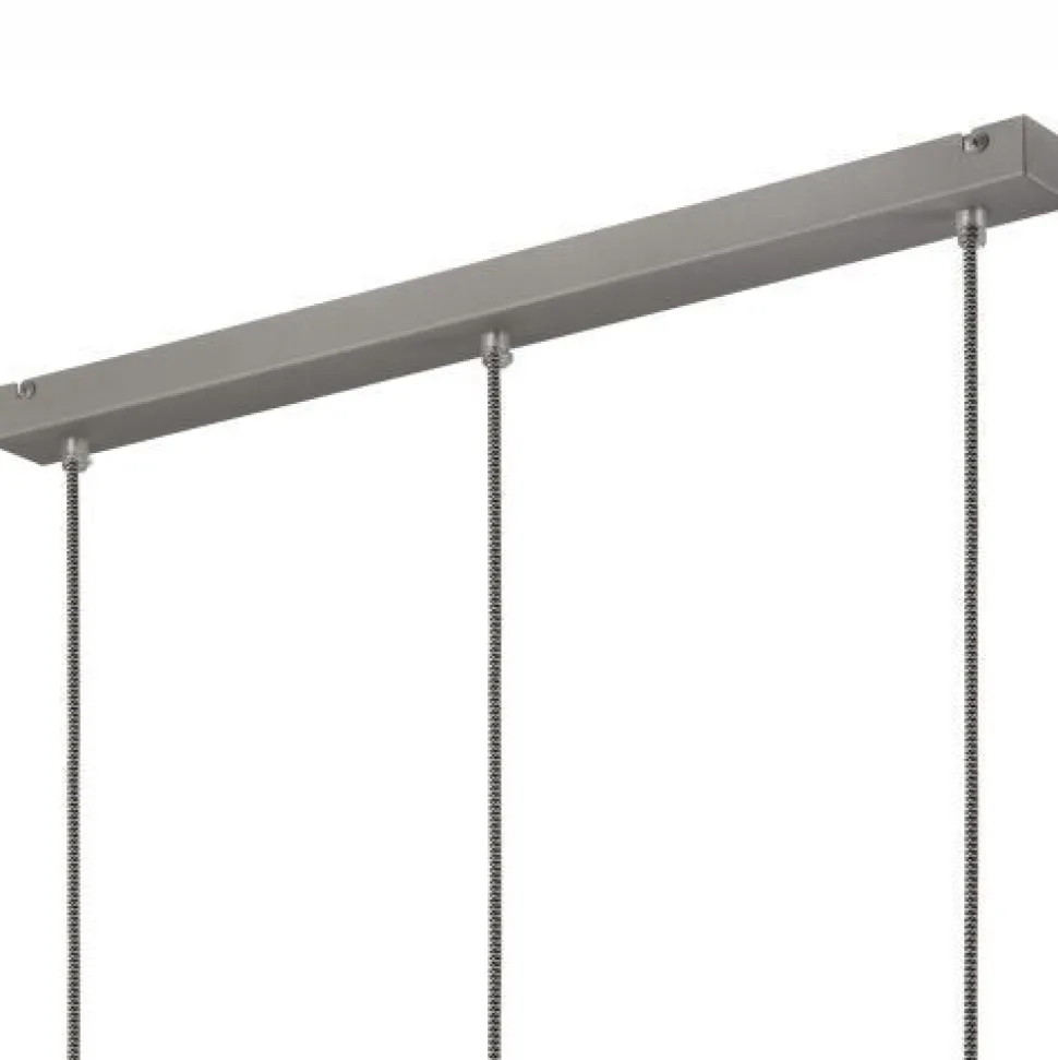 Pendelleuchte Silber Metall 3-flmg Retro Esstisch