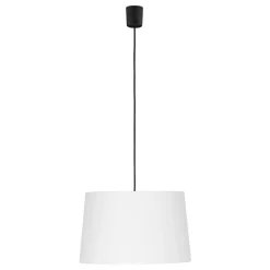 Pendelleuchte Stoff Ø 45 cm Weiß höhenverstellbar Modern