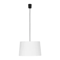 Pendelleuchte Stoff Ø 45 cm Weiß höhenverstellbar Modern