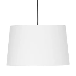 Pendelleuchte Stoff Ø 45 cm Weiß höhenverstellbar Modern