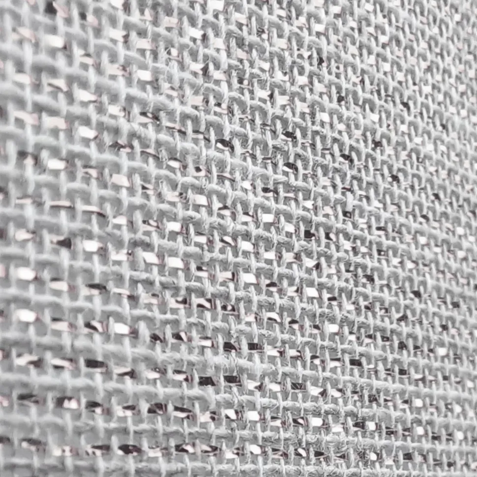 Pendelleuchte Stoff Metall B: 89 cm E27 Silber Landhaus