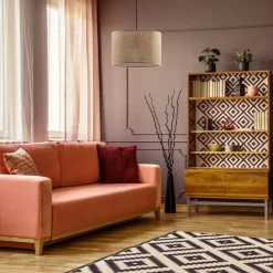 Pendelleuchte Stoffschirm Jute Ø 30 cm E27 Boho Style