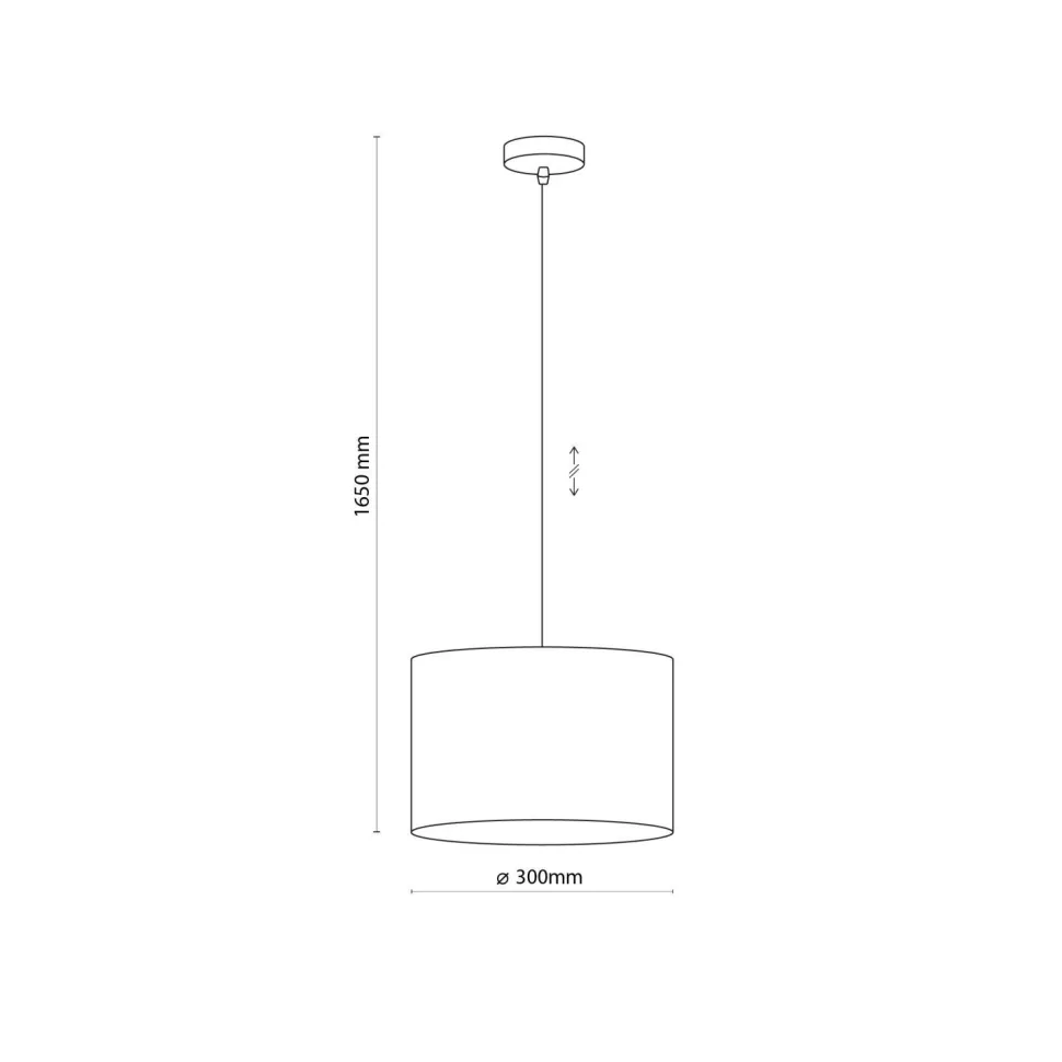 Pendelleuchte Stoffschirm Jute Ø 30 cm E27 Boho Style