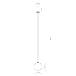 Pendelleuchte verstellbar Kugel G9 Ø 12 cm in Gold Weiß