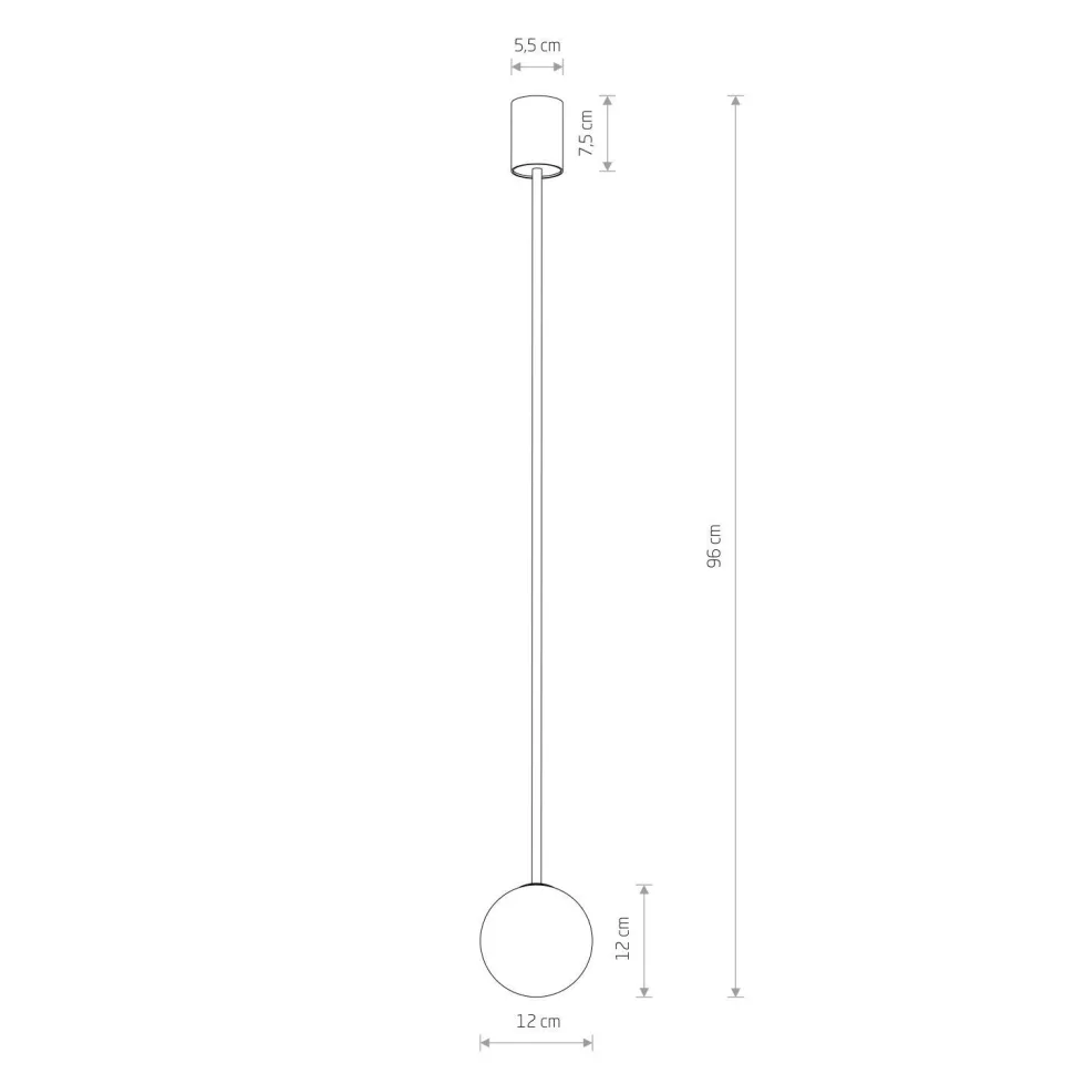 Pendelleuchte verstellbar Kugel G9 Ø 12 cm in Gold Weiß