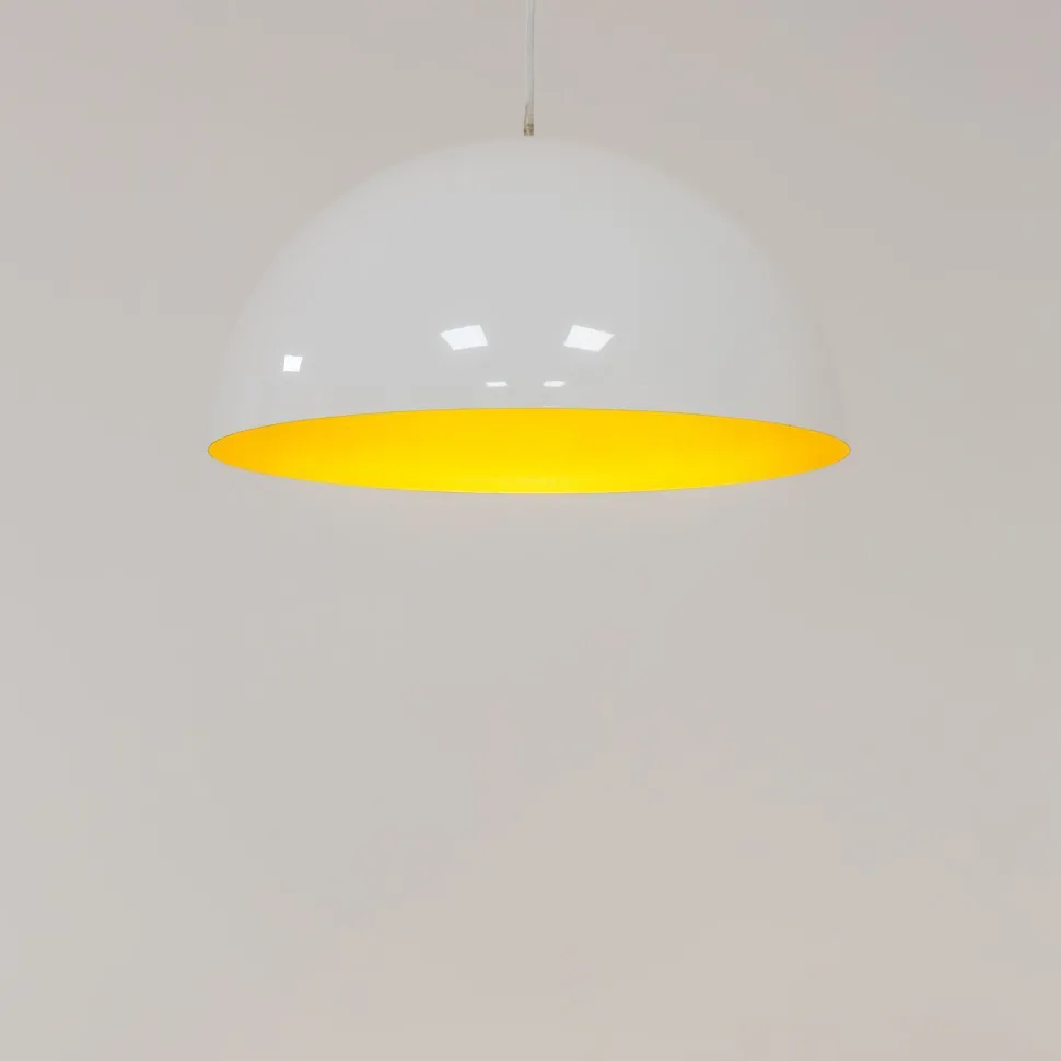 Pendelleuchte verstellbar rund Ø 33 cm Weiß Gold GX53 Metall