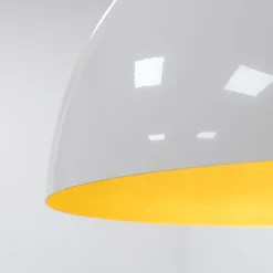 Pendelleuchte verstellbar rund Ø 33 cm Weiß Gold GX53 Metall