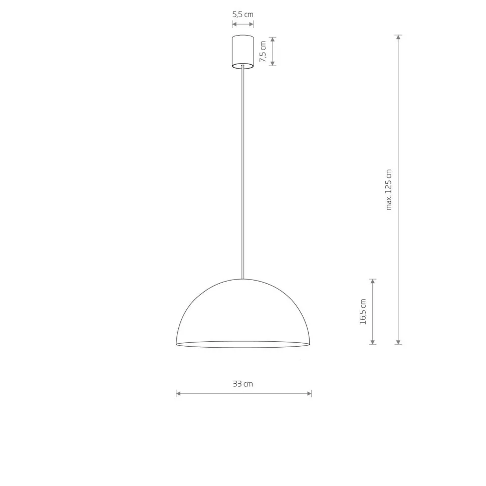 Pendelleuchte verstellbar rund Ø 33 cm Weiß Gold GX53 Metall
