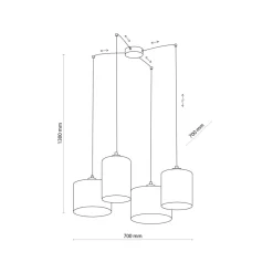 Pendelleuchte verstellbar Boho Style Jute Metall E27