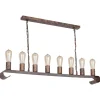 Pendelleuchte Vintage L:98cm Rost-Braun Esstisch