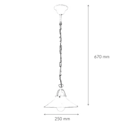 Pendelleuchte Vintage Messing massiv E27 Ø 25 cm