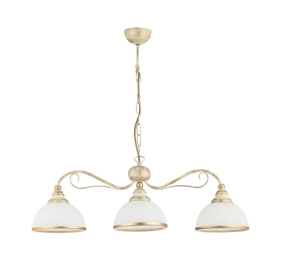 Pendelleuchte Weiß antik DELMARE Esstisch Lampe