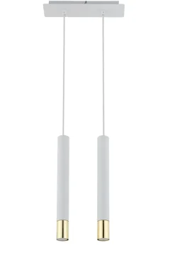 Pendelleuchte Weiß Gold Metall Modern elegant THEANO