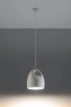 Pendelleuchte Weiß Keramik Ø 25 cm bemalbar E27