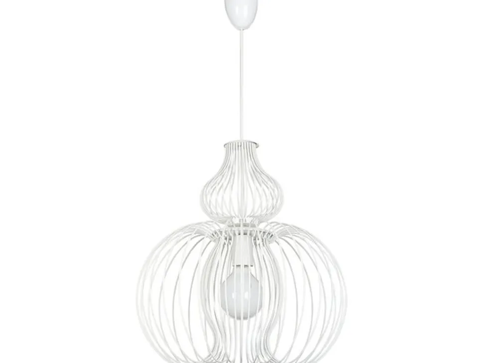 Pendelleuchte Weiß Metall Ø 44 cm E27