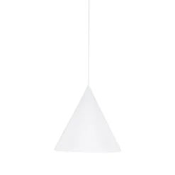 Pendelleuchte Weiß Metall Ø 25 cm H: max. 160 cm E27 Retro