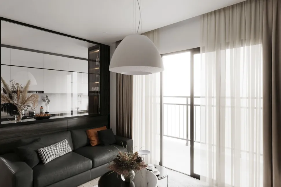 Pendelleuchte Weiß Stoff Glas Ø 60 cm groß 3x E27 DIYA