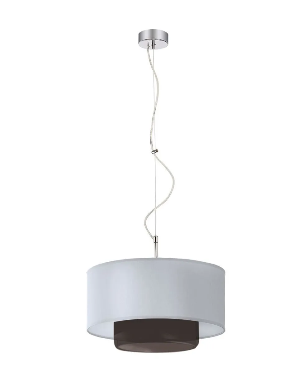 Pendelleuchte Weiß Stoff Glas Esszimmer Lampe