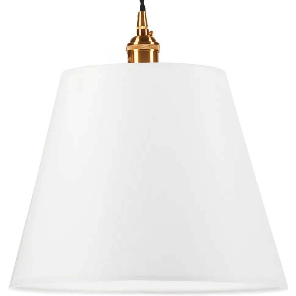 Pendelleuchte Weiß Stoff Schirm Ø 30 cm Vintage