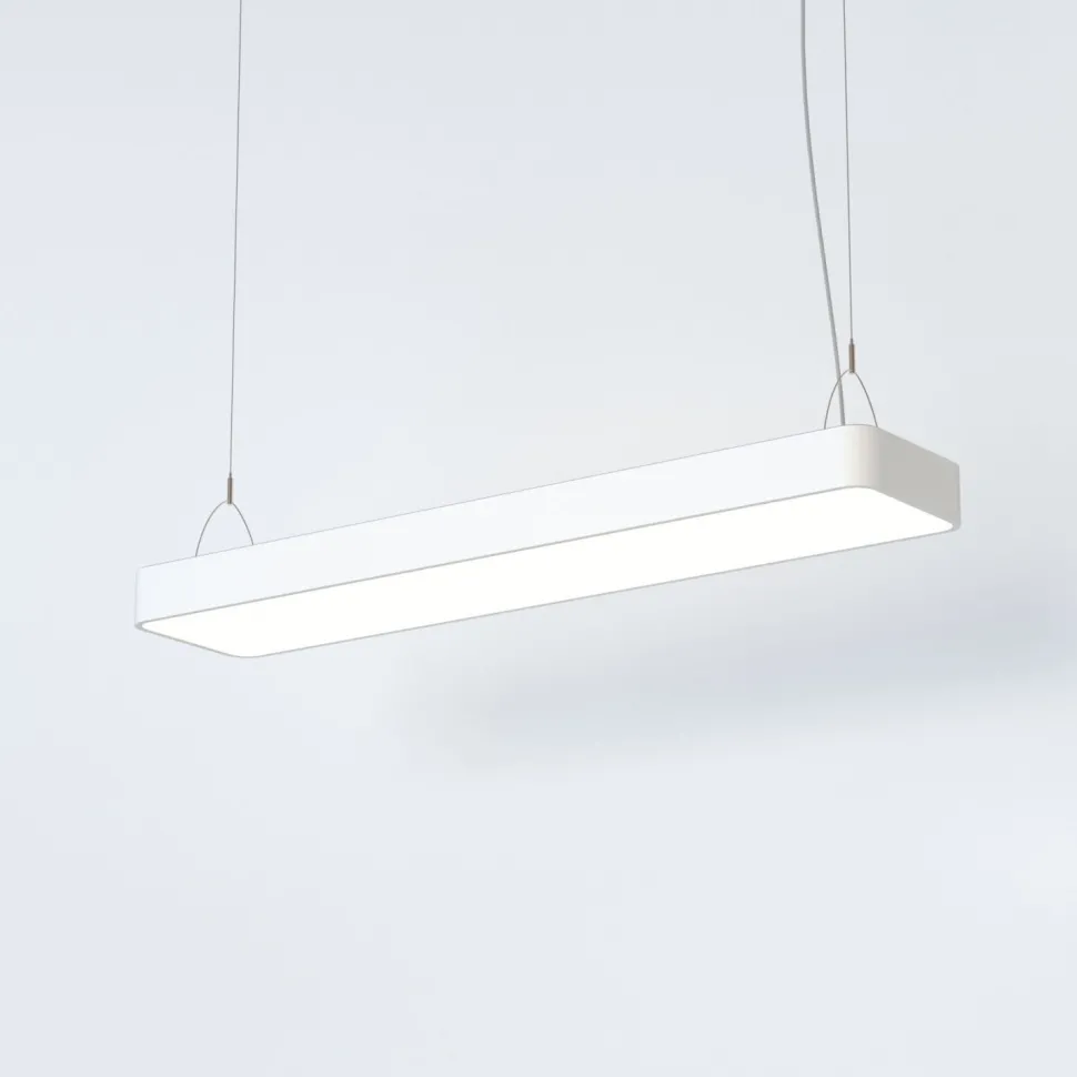 Pendelleuchte Weiß T8 LED mit 3000 K warmweiß B: 93,5 cm lang