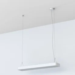 Pendelleuchte Weiß T8 LED mit 3000 K warmweiß B: 93,5 cm lang