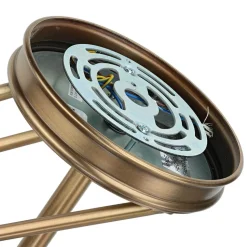 Premium Deckenleuchte rund Jugendstil in Messing GRACIA