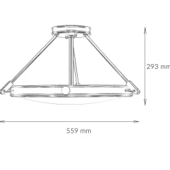 Premium Deckenleuchte rund Jugendstil in Messing GRACIA