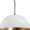 Premium Hängeleuchte Weiß Gold groß Ø60cm LARINO
