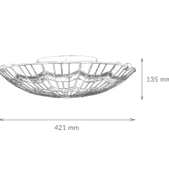 Premium Tiffany Lampe FARFALLA Buntglas rund Ø42cm